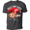 Summer Personalize Best Grandpa Dad Ever Black Shirt - Custom Fist Bump Papa Father W Kid Name T-Shirt