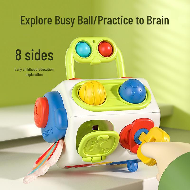 Montessori Octahedron Busy Ball: Multisensory Baby Hand Movement Toy for Early Education