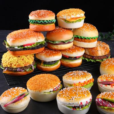 Artificial Hamburger Simulation Model Ornaments Fake Cake Bakery Room Photography Props Christmas Window Home Decoration