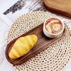 Wooden Tray Original Color Dining Plate Home Creative Oval Wooden Plate Coffee and Tea Cup Holder
