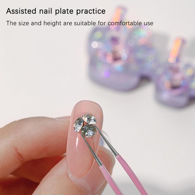 Cat Claw Nail Stand for Press On Nails Aurora Resin Showing Shelves Nail Display Magnetic Holder Manicure Organizer Tools