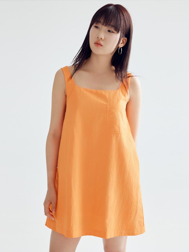 Bomnal Boutique Square Mini Dress _ Orange