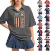 Women's Casual Polo Shirt Loose Fit Short Sleeve Top Lightweight Breathable Fabric Comfortable Summer Wear