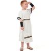 Greek Roman Mythology Warrior Costume Kids Boys Toga Dress Cosplay Outfit Short Sleeve White Performance