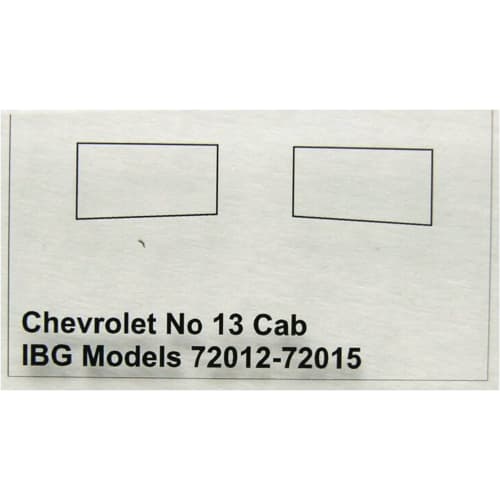 IBG 1/72 Scale British Army Chevrolet C15A Cab 13 Australian Pattern Radio Relay Vehicle Plastic Model Kit PB72015