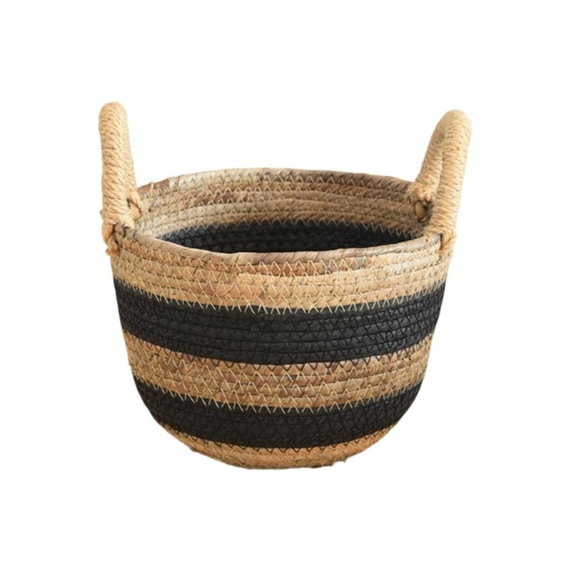 

Multipurpose Cotton Rope Plant Basket Unique Woven Planter Decorative Storage Bin and Organizer for Living Space