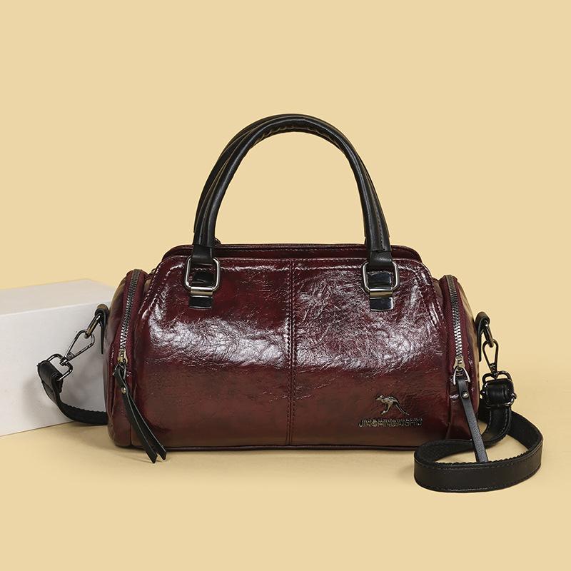Handbag - Women's Bag - Large Capacity - Boston Pillow Bag - Retro Casual Crossbody Bag