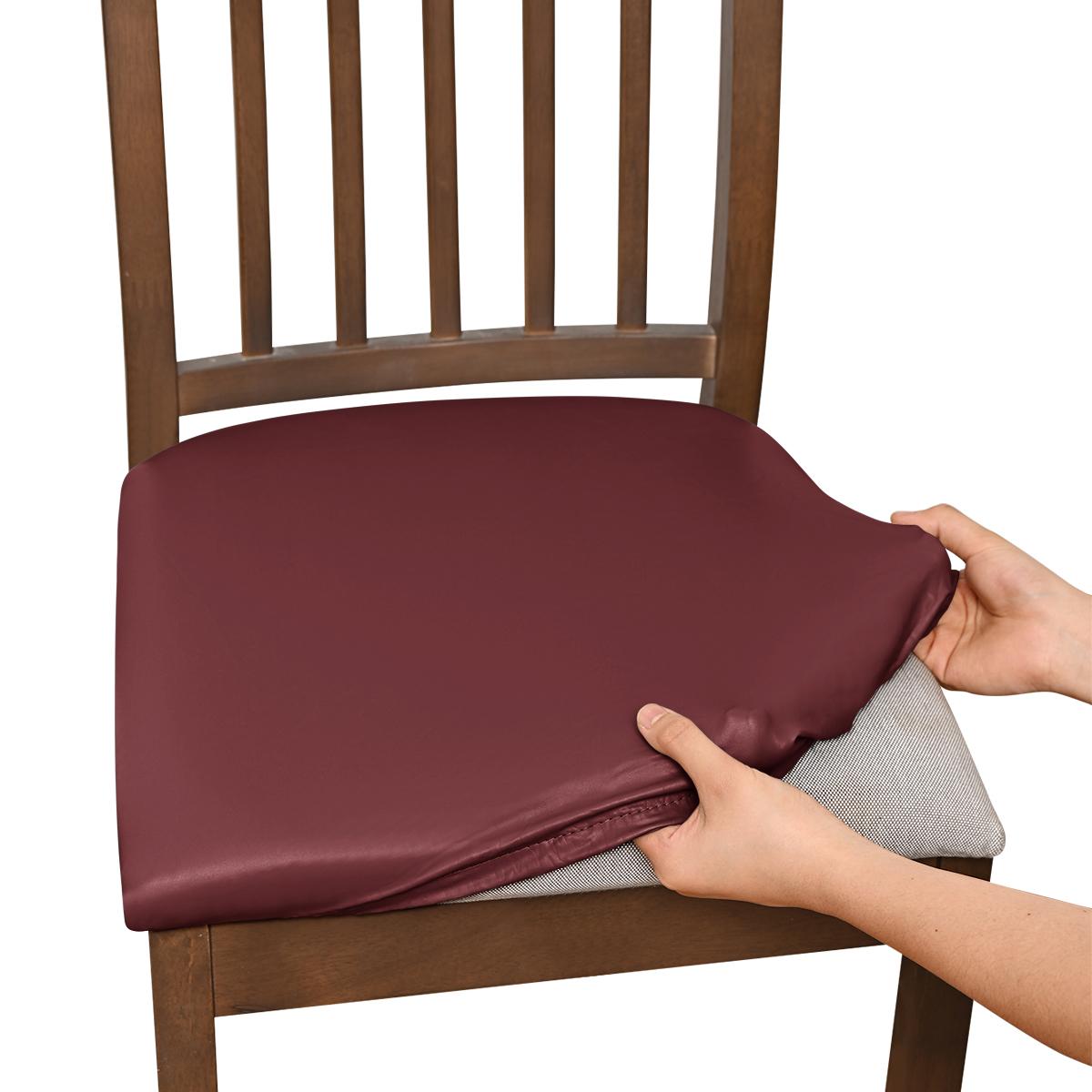 

1PC solid color elastic PU bench cover, suitable for decorating chairs in el living rooms 1PC