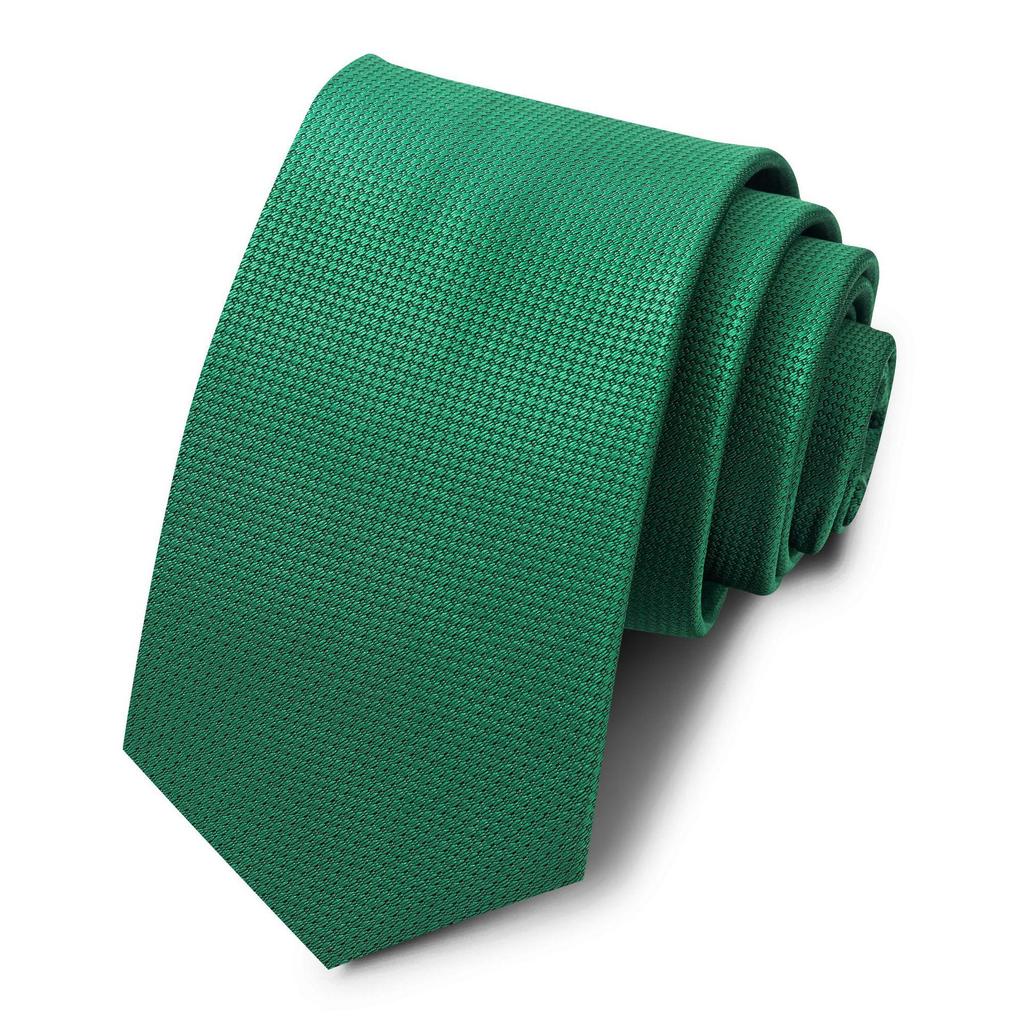 2026 Premium Men's Solid Color Jacquard Tie - New Style, Hand-Tied, Hot-Selling Business Accessory