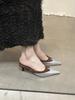 Spring New Bag Head Half Slippers Female Outer Wear Temperament Fairy Stiletto with Shoes