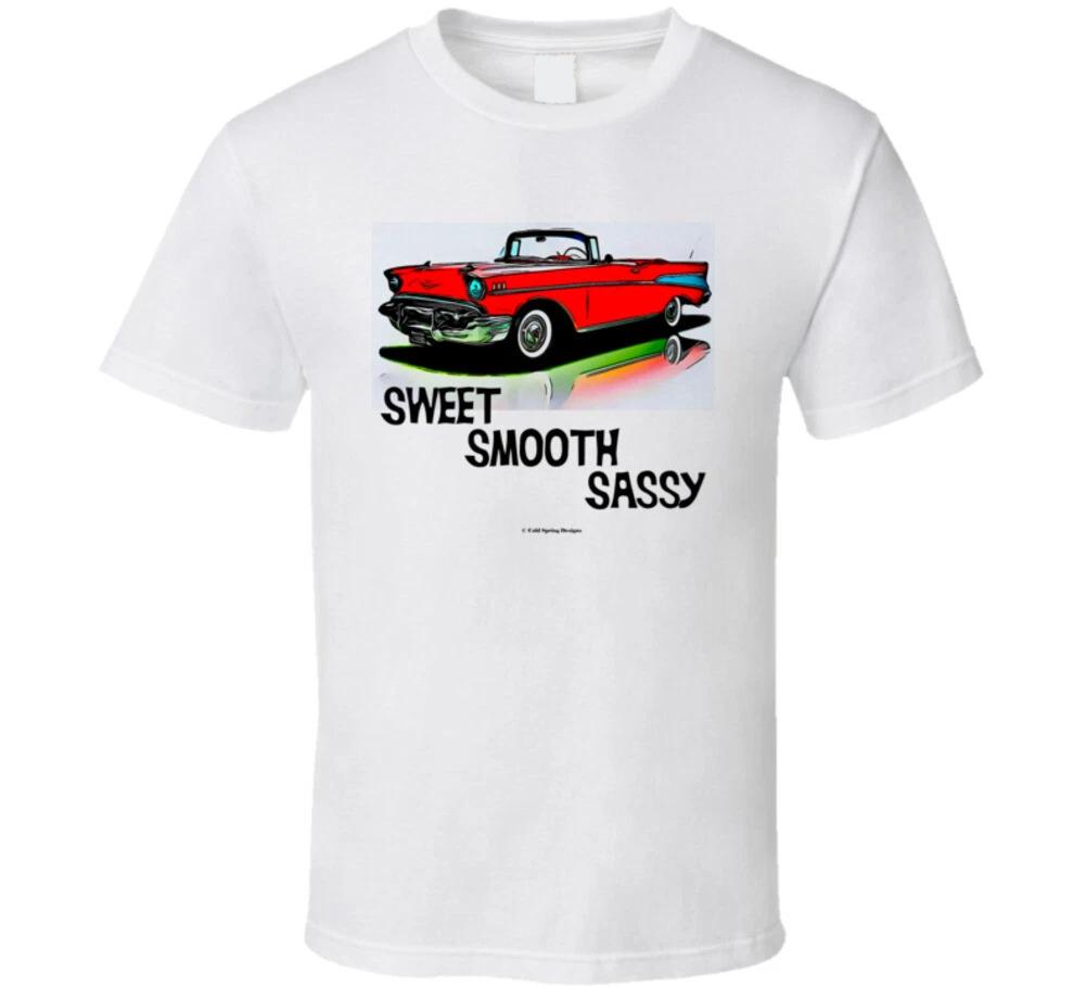 57 Chevy Sweet Smooth Sassy Red Convertible Hot Rod Gift T Shirt 2XL