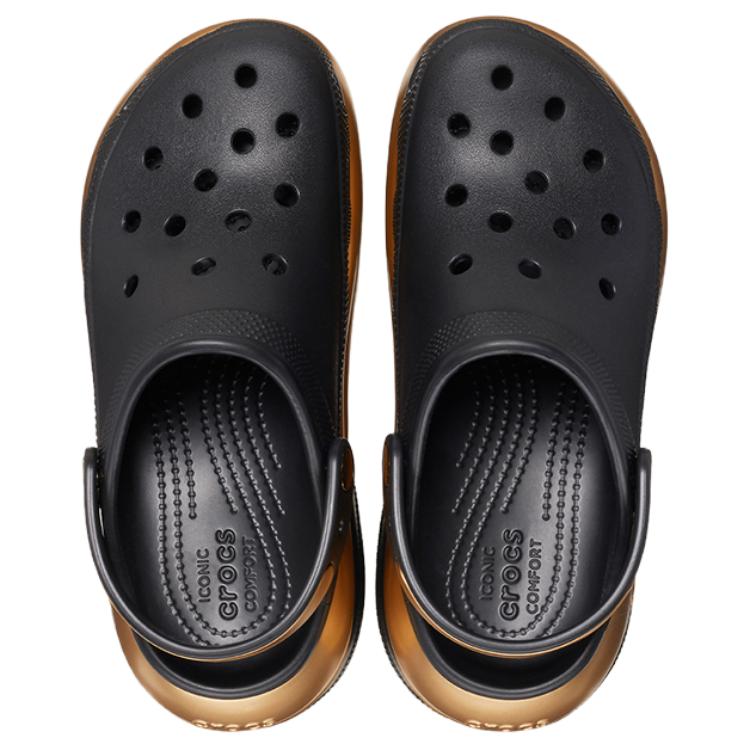 Crocs Moteriktige pustende tresko damesko svart gull 210368-072