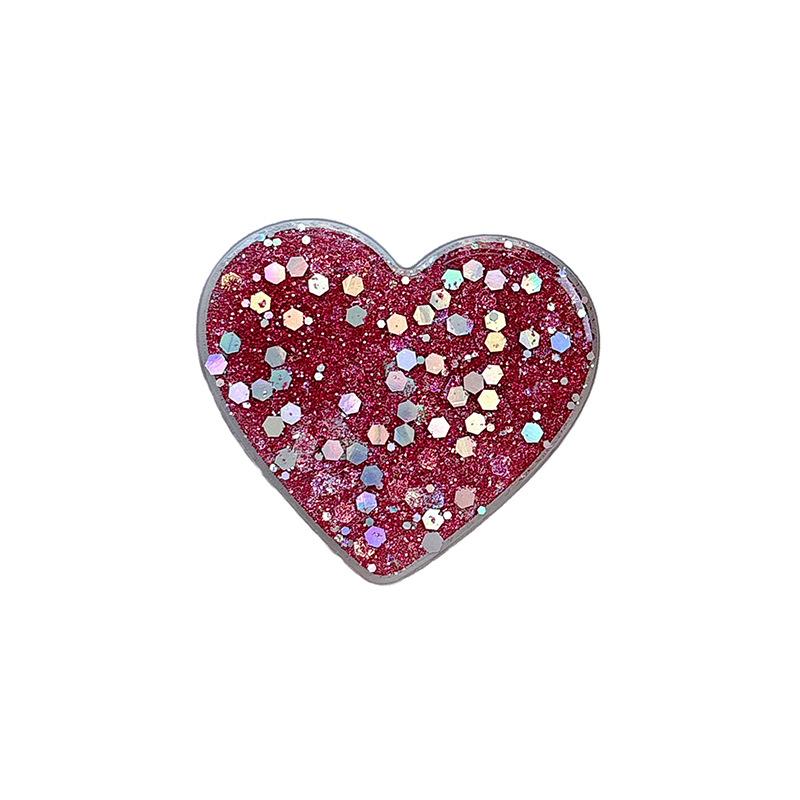 Sequin Glitter Love Magnetic Paste Mobile Phone Airbag Bracket Heart Ring Niche Girl Decoration