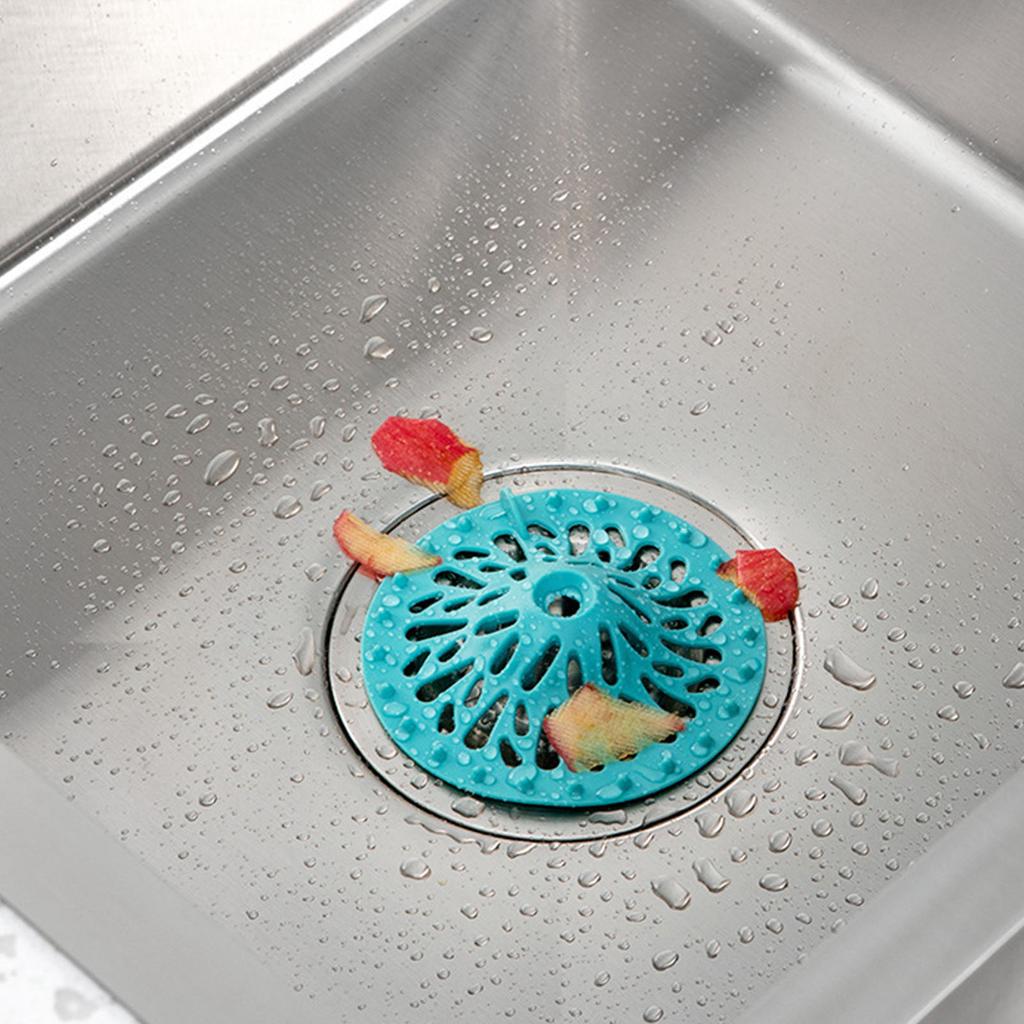 Hair Catcher Shower Drain Covers Protector TPR Hair Stopper Anti Clogging Suit for Bathroom Tub