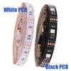 5V 5050 RGB LED-Streifenlicht Hausdekoration Wasserdicht 30 LEDs Flexibles Bandlicht 50cm 1m 2m 5m mit 4-Pin-Stecker Weiß/Schwarz PCB