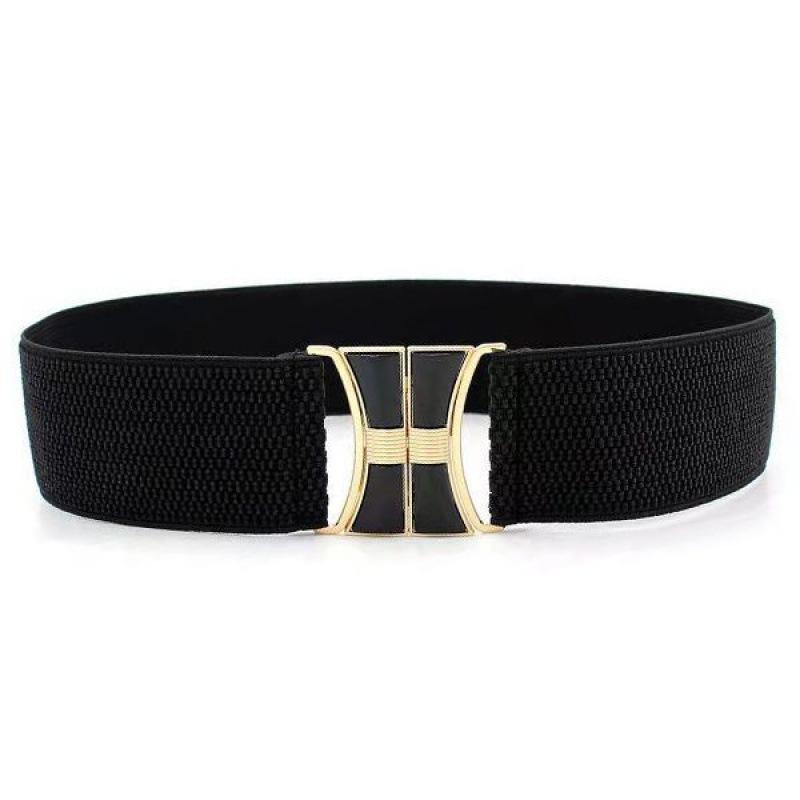 Unique Black Wide Waist Cincher For Women With Trendy Styles And Elegant Rhinestone Embellishments