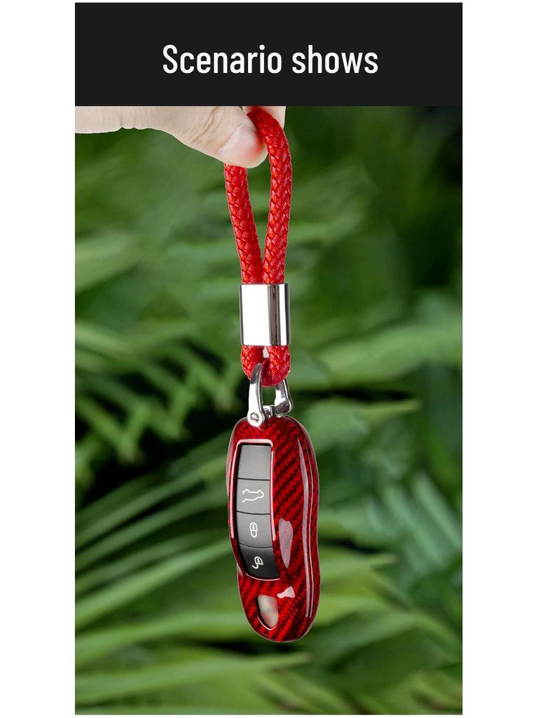 Real Carbon Fiber Key Shell for Cayenne, Macan, and Panamera by T-carbon