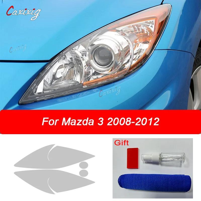 For Mazda 3 6 CX-3 CX-5 CX-9 2 Pcs Car Front Light Transparent TPU Sticker Headlight Protective Film Accessories IUE2