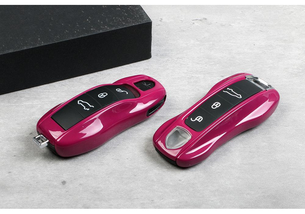 Porsche Schlüsselhülle - Starlight Gem Red für 911, Cayenne, Macan, Panamera, 718, Taycan