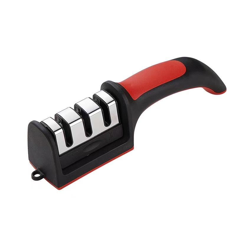 4 Segment Knife Sharpener Home Use Kitchen Port Multi-Functional Hand-Held Three-Purpose Slip-resistant Design Quick Sharpening Stone