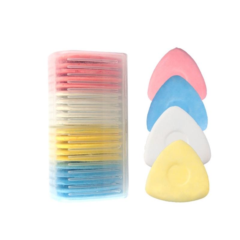 20/30PCS Professional Tailors Chalk Triangular Tailoring Chalk Marker Sewing Fabric Chalk with Plastic Storage Box Dropshipping