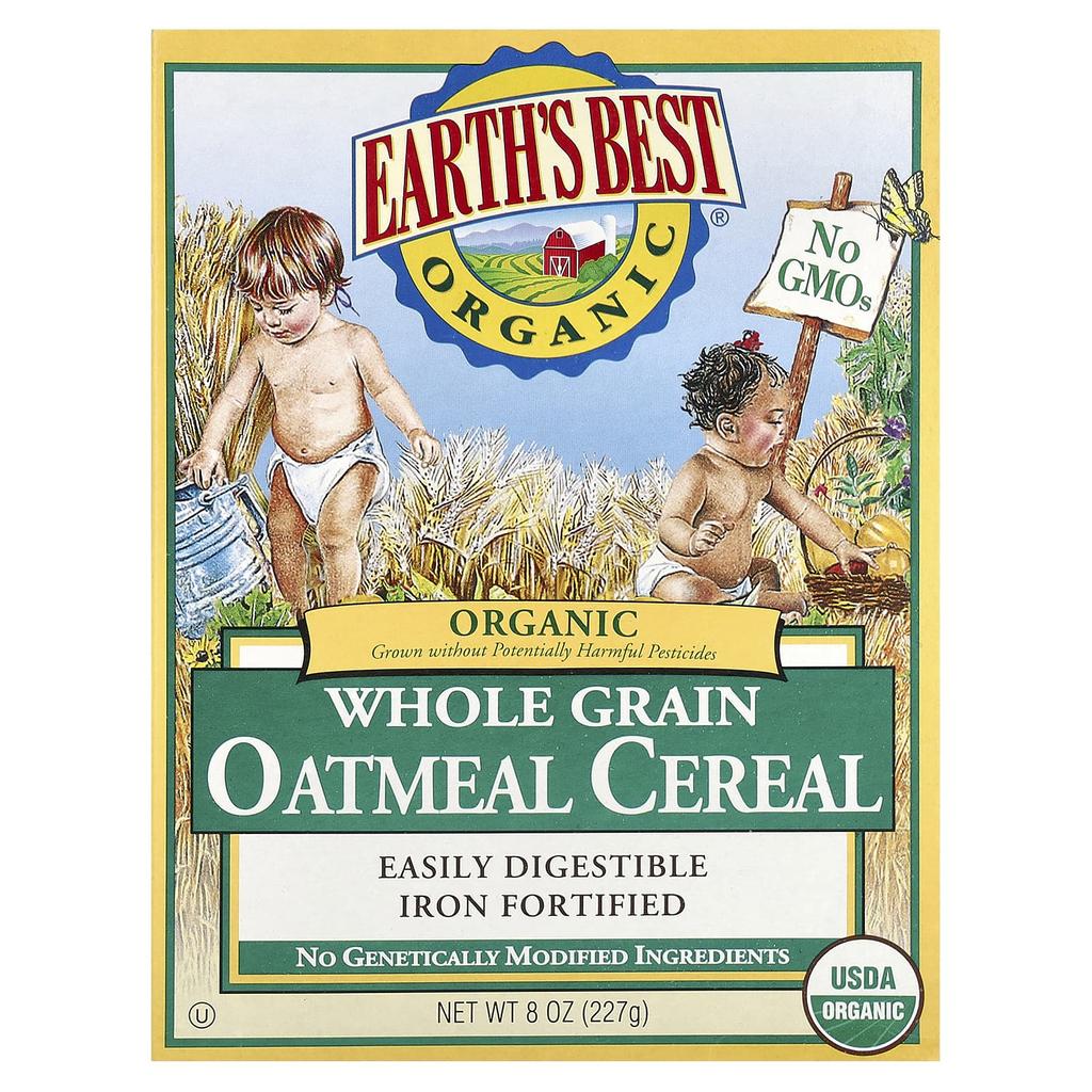 Earth's Best Organic Whole Grain Oatmeal Cereal, 8 Oz (227 G)