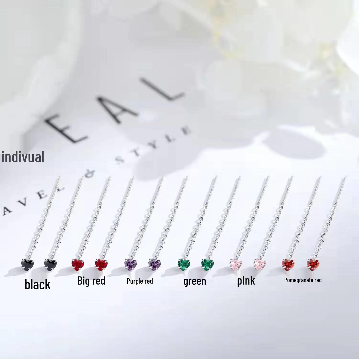 Beixi S925 Sterling Silver Heart-Shaped Diamond Earrings: Fashionable and Trendy 3mm Mini Accessories