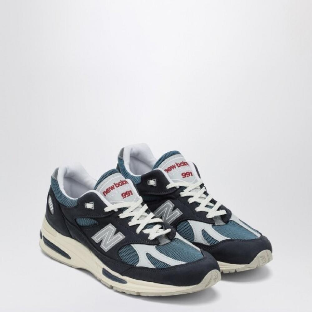 

New Balance Navy Blue White Low Sneakers U991vn2le No US9.5