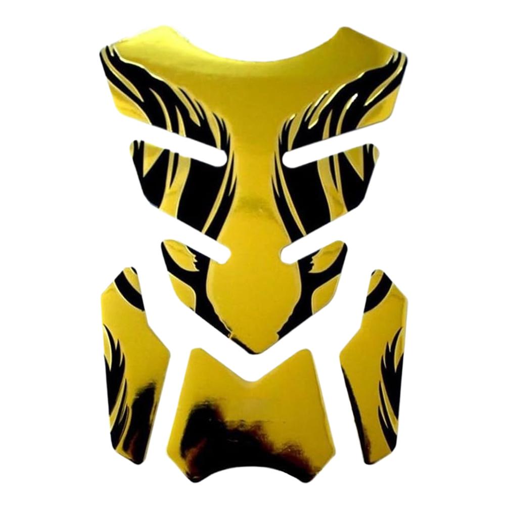 Motorcycle Tankpad Sticker Fishbone 3D Tank Pad Stickers Oil Gas Protector Cover Decoration Flame Motorcycle Accessories