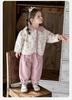 Spring 2026 Infant Girls' Knit Cardigan Set - Korean Style Long Sleeve Three-Piece