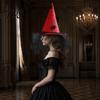 Dark Theme Stage Performance Hat Halloween Witch Hat, with Lace Mesh And Simulated Spiders, Gothic Costume Accessories for Carnival Nights Style