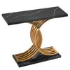 VEVOR 100 cm Gold Console Table, Modern Desk Behind the Couch, Wood Rectangle Entrance Desk