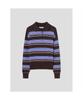 8SECONDS High-Neck Striped Pullover Brown