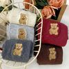 Ankela Red Socks for Women, Cotton Cotton Breathable Mid-calf Socks, Dui Dui Socks, Embroidered Bear Boneless Vertical Long Socks