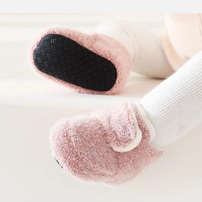 Winter Thickened Warmth Baby Toddler Shoes Antislip Infant Slipper Socks Toddler First Walkers Soft-soled Shoes for 0-2 Years