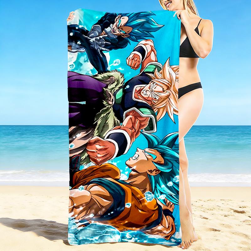 1Pc Dragon Ball Super Heroes Beach Towel Quick Dry Multiuse For Beach Pool Gym Yoga Home Travel Christmas Halloween Xmas Gift S1549