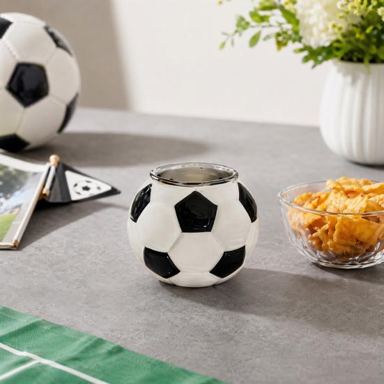 Soccer Beer Glass, Football Shaped Whiskey Cup, Large Capacity Football Drinking Mug for Craft Beer, Home Bar Sports Fan Gift