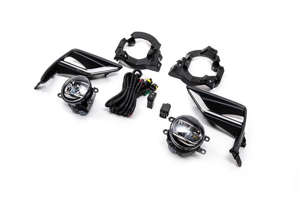 Противотуманки LED с кронтшейнами (2 шт, 2017-2025) для Toyota Land Cruiser Prado 150