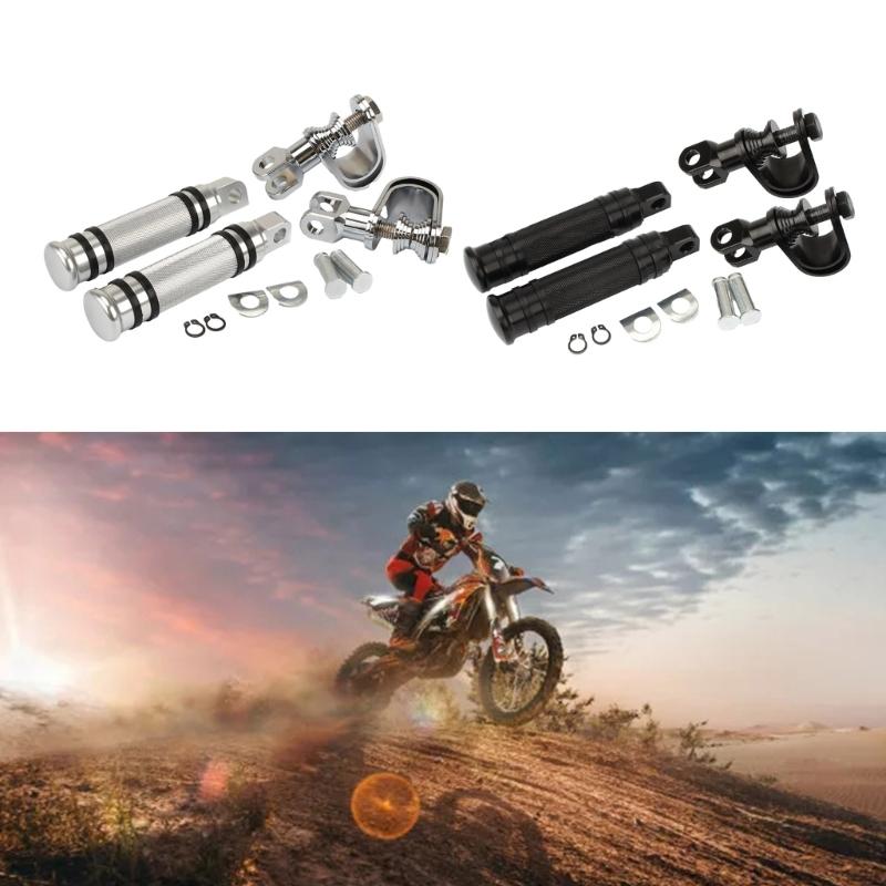 Stylish Highway Foot Pegs Metal & Plastic Footrest Mount Durable for Motorcycles Improve Comfort & Style on Your Bike