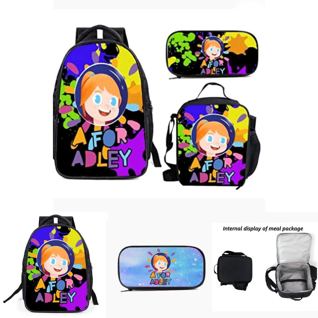 Afor Adley School Backpack Set For Kids Large Size 20-35l Capacity Zipper Closure