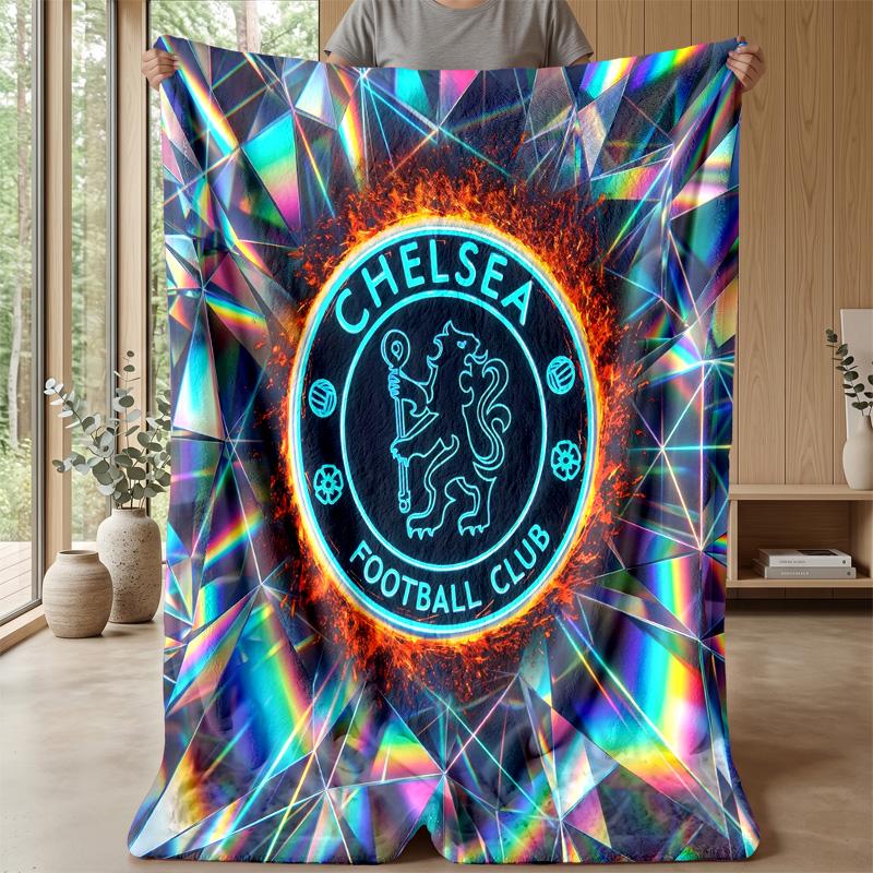Chelsea FC Themen-Decke Weiche Flanell-Decke Plüsch-Überwurf Gemütliche Sofa-Bett-Decke für Wohnkultur