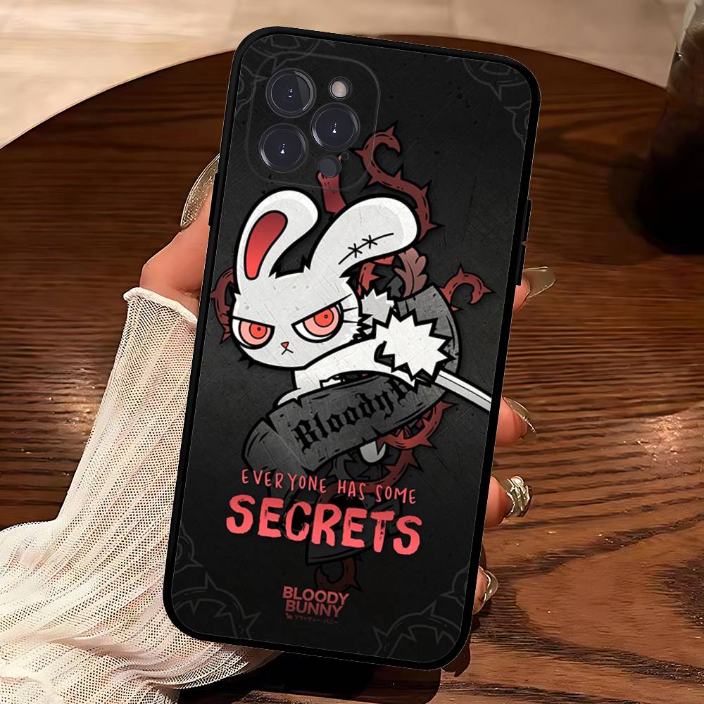 Anime B-Bloody Bunny Phone Case For Iphone 17 16 15 16e 14 13 12 11 Pro Max Plus Case Cover Coque