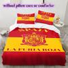 Spain Football Soccer Pattern Bedding,Quilt Set Quilt Cover Pillowcase Home Birthday Gift (1*duvet Cover+2*pillowcase,without Core)