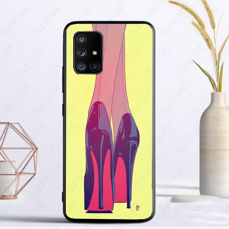 Pouzdro na telefon s botami na vysokém podpatku pro Samsung Galaxy A13 A53 A11 A12 A32 A22 A52S 5G A10S A41 A42 A33 A20E A30S A40 A51 A71 A21S Pouzdra