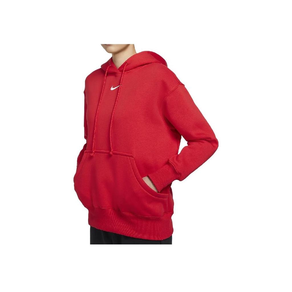 Nike Lunar New Year CNY Collection FW23 Sportswear Phoenix Fleece Solid Color Hooded Pullover Sweatshirt Women tops Red DQ5861-657