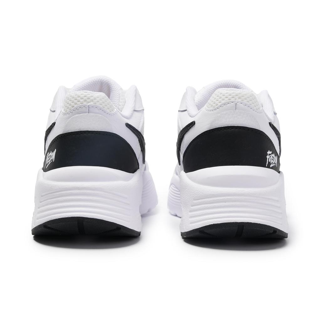 Nike Air Max Fusion Leather Slip Resistant Low Top Running Shoes Unisex Black White CJ1670-102(Team2058- )