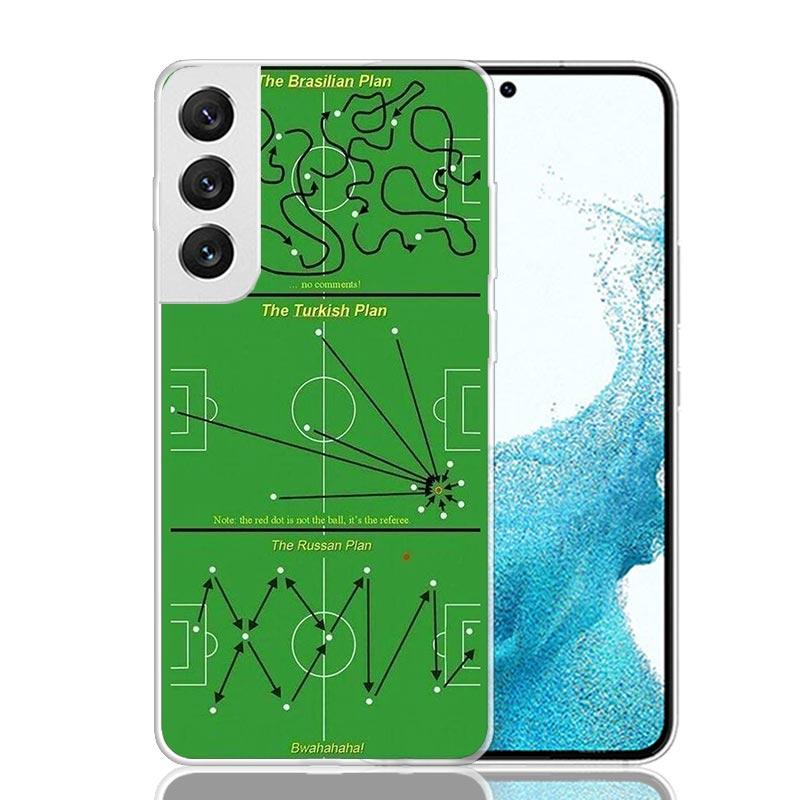 Football Soccer Tactics Time Phone Case For Samsung Galaxy S26 Ultra S23 S24 S25 Edge S20 FE S21 S22 Plus Soft Print Shell Cover