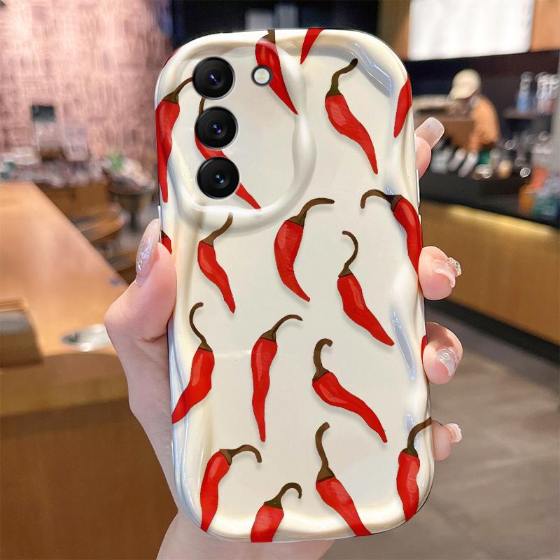 Spicy Food Vegetable Case for Samsung Galaxy S26 S25 S24 Plus S23 Ultra S22 S21 S20 FE A73 A71 4G A57 A56 A55 A54 A53 5G Cover
