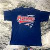 Starter Vintage 90s New England Patriots T Shirt Sz L Blue Football NFL Made USA