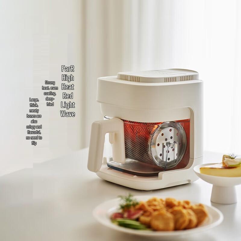 Olayks 2L Transparent Glass Steam Air Fryer CN plug (adapter included)
